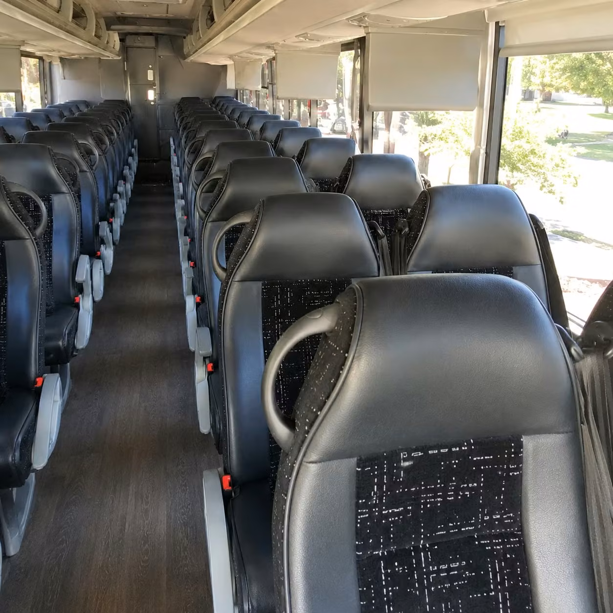 56 passenger charter bus interior