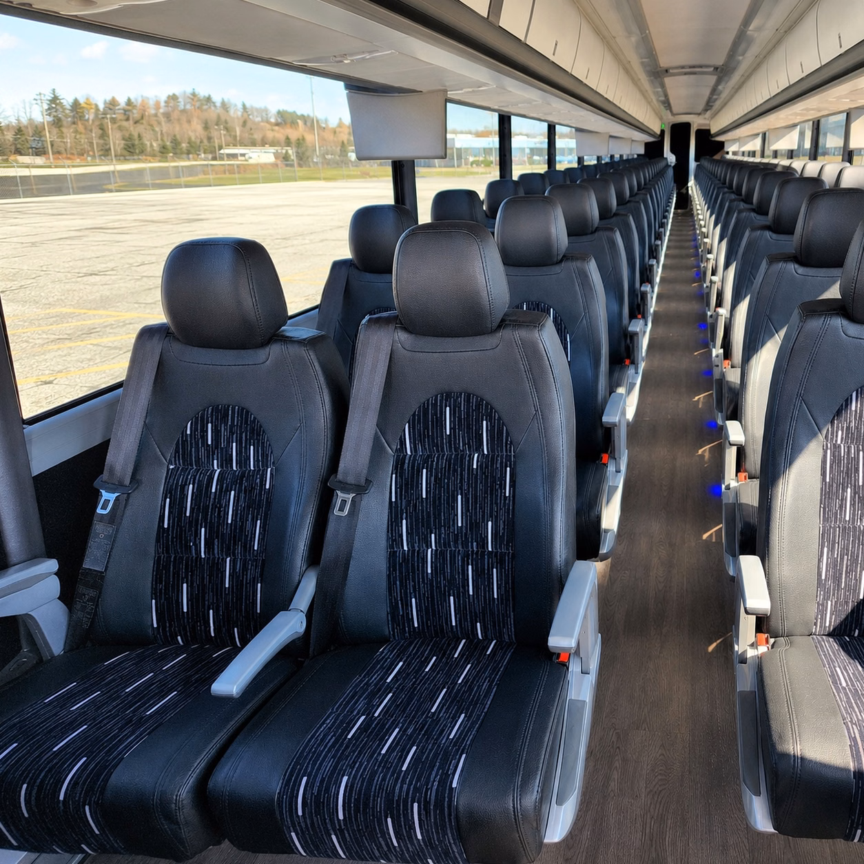 palm coast charter bus interior