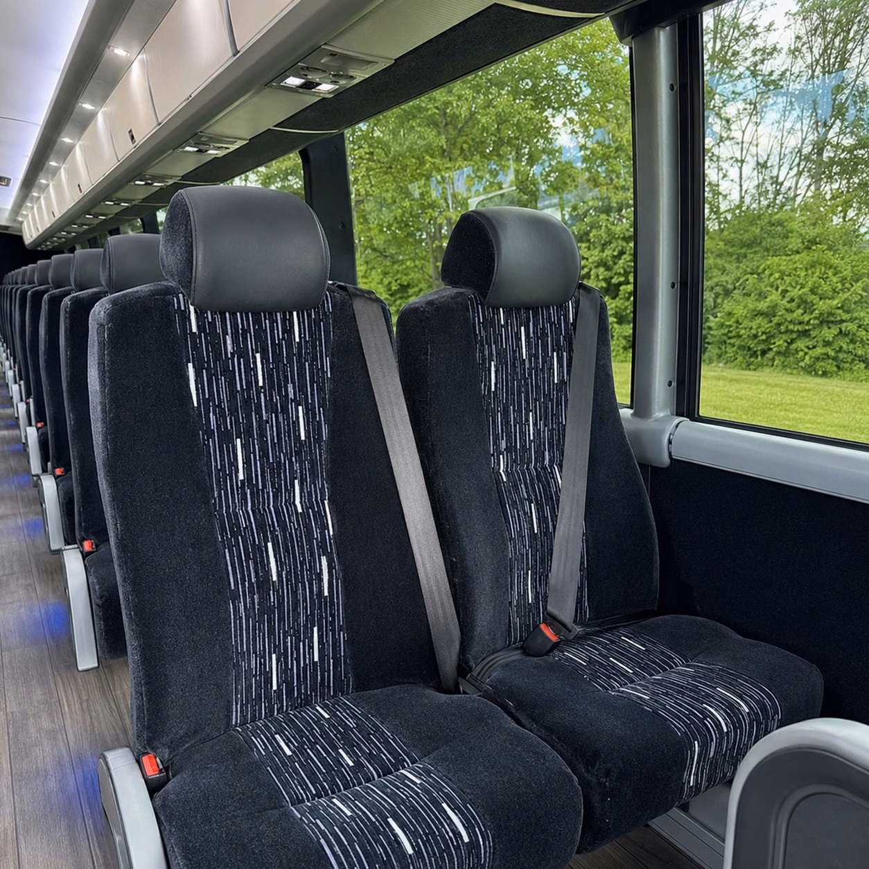 palm coast charter bus rental interior